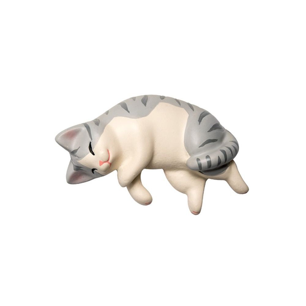 Simulation Sleep Cat Fridge Magnets Cute Lazy Cat Miniatures 6 Styles Car