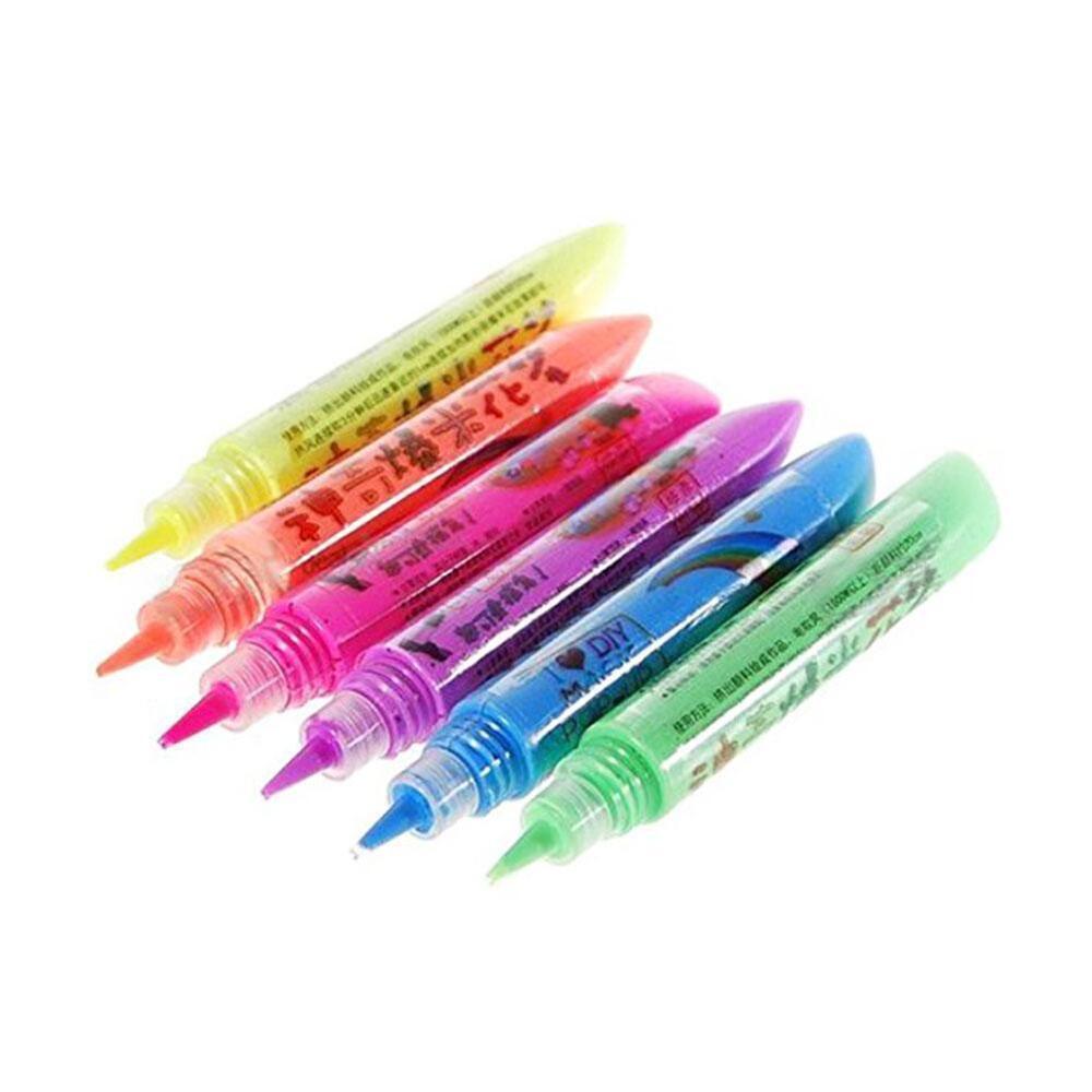 6PC Puffy 3D Art Pens - Ink Puffs Up Like Popcorn Just Use Kids Hairdryer DIY