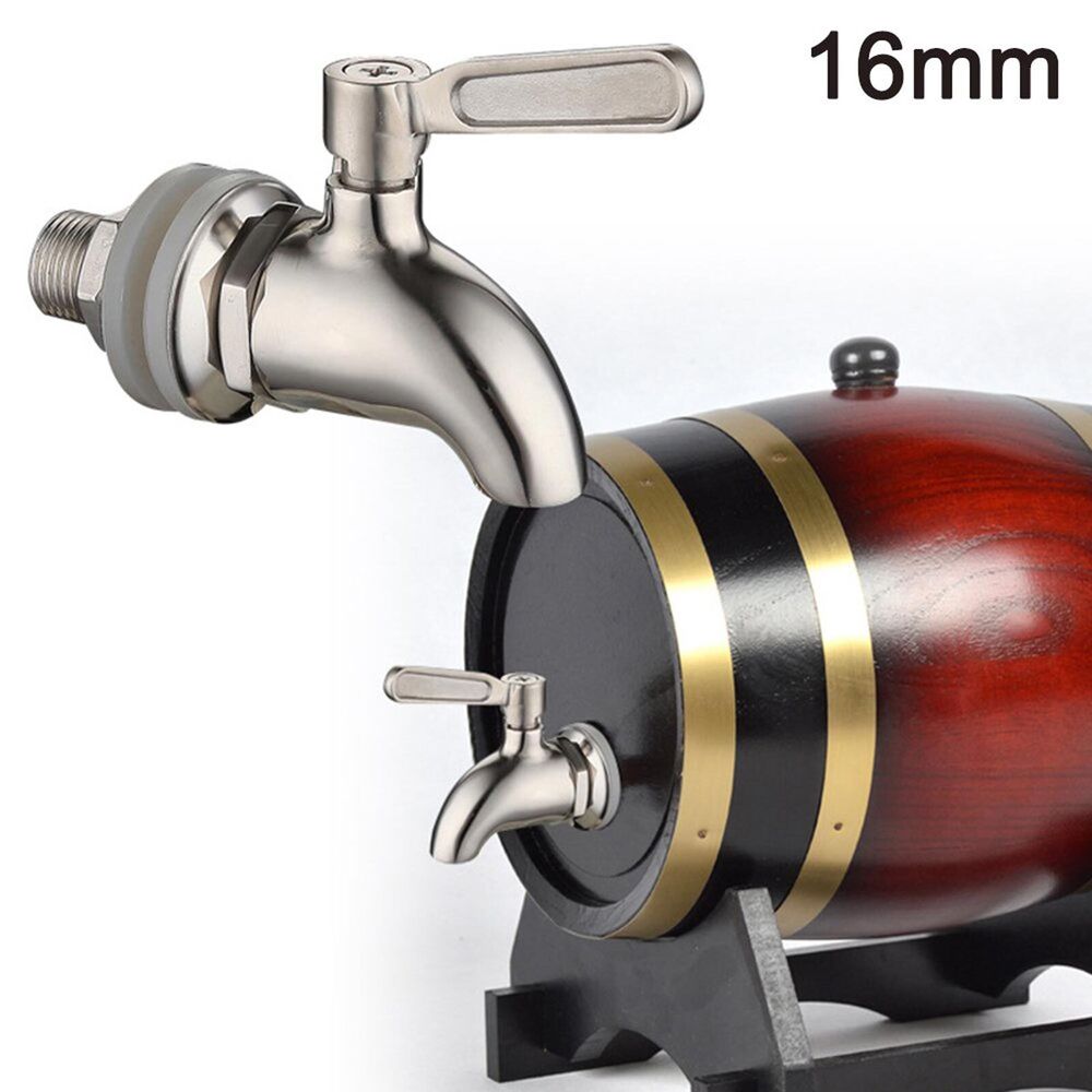 2x Stainless steel Spigot Tap Faucet 16mm Wine Barrel Drink Beverage Dispenser HOT