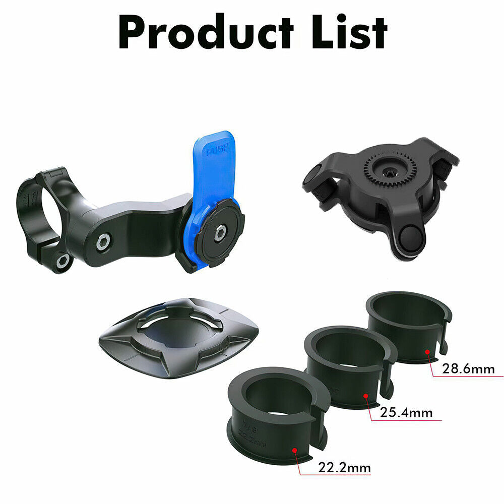 For Quad Lock Compatible Bike Motorcycle Phone Mount Holder Handlebar Mount