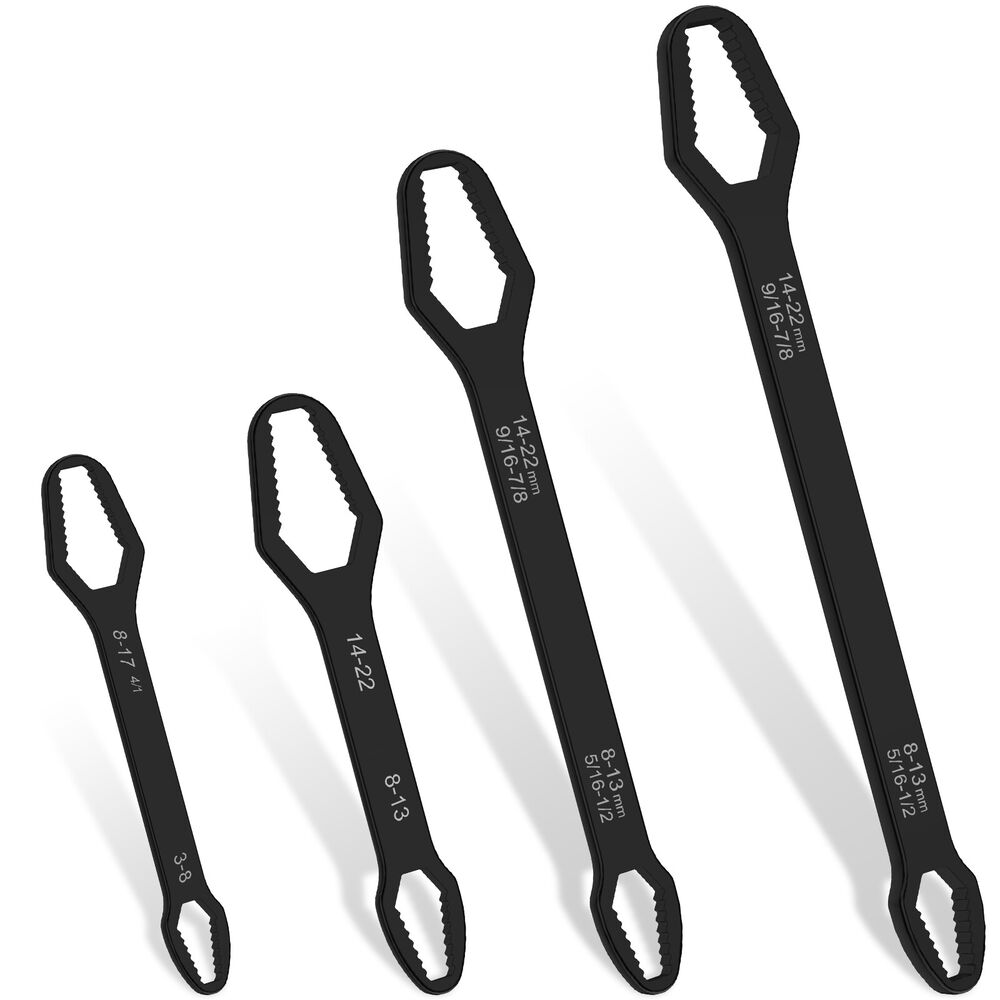 4Pcs Multifunctional Wrench Set Double-head Torx Wrench 5/16inch-7/8inch