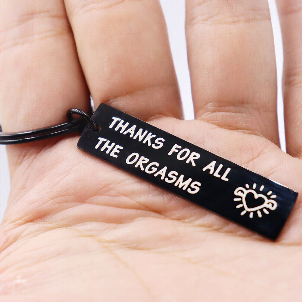 2xTHANKS FOR ALL THE ORGASMS FUNNY FRIENDS COUPLE GIFT KEY RING KEYCHAIN KEYRING