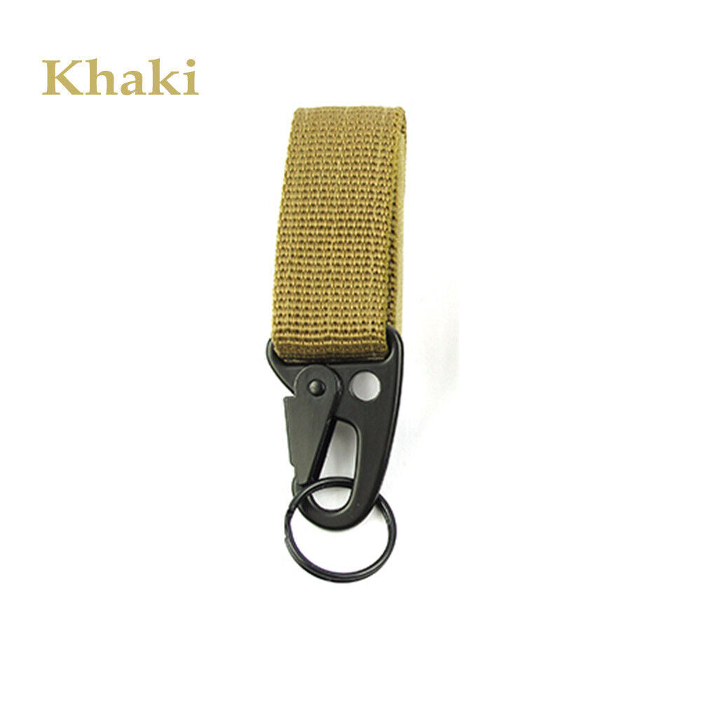 Military Nylon Key Hook Webbing Molle Buckle Outdoor Hanging Belt Carabiner Clip