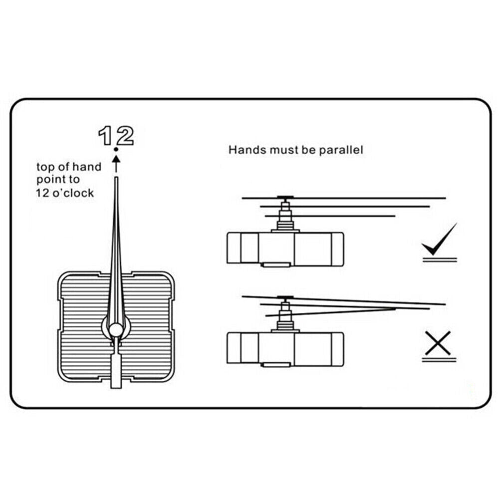 Silent DIY Quartz Movement Wall Clock Motor Mechanism Long Spindle Repair Kit