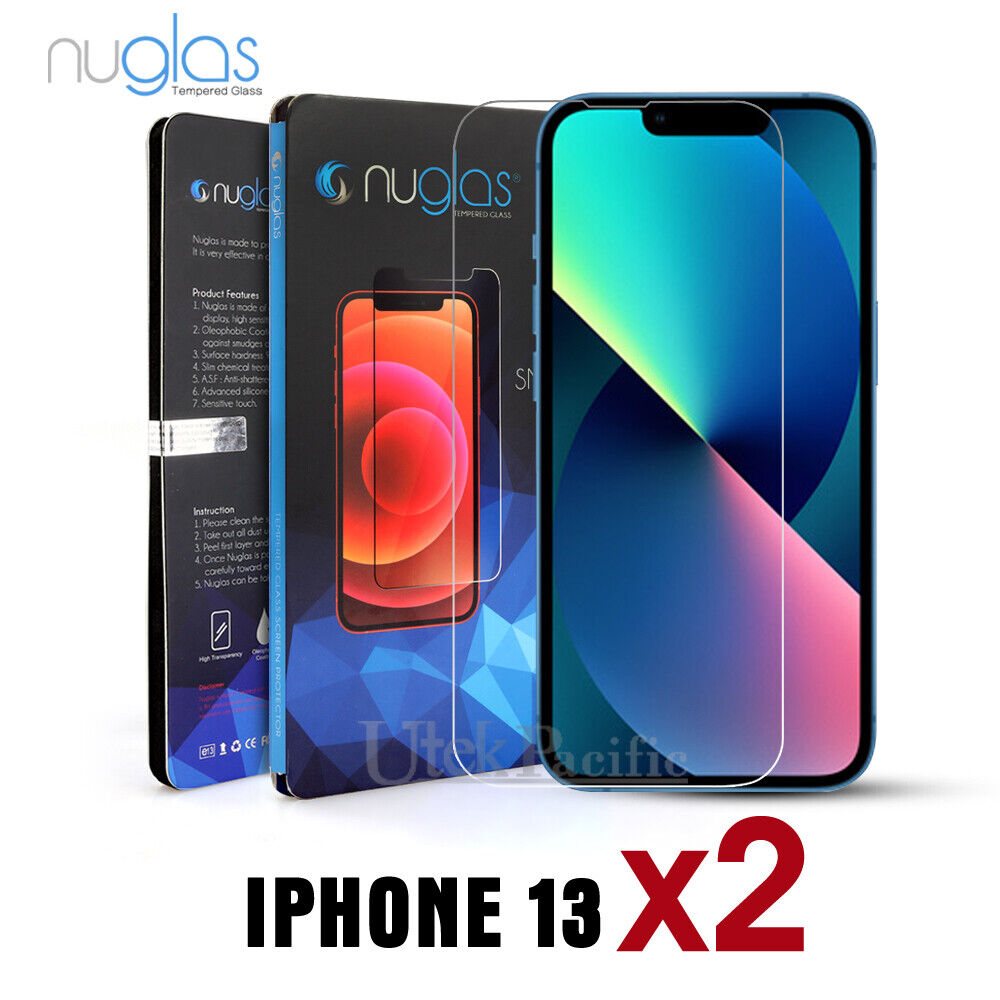 2xFor iPhone 15 14 13 12 11 Pro XS Max XR 8 Plus Tempered Glass Screen Protector