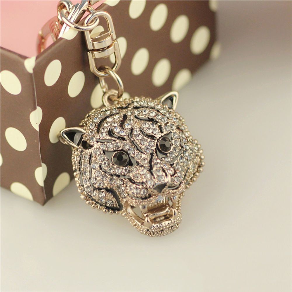 Gift Leopard Head Key Ring Leopard Head Keychain Car Key Chain Animal Pendant