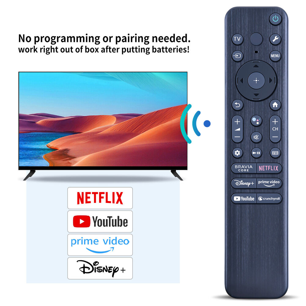 RMF-TX810U Remote Control For Sony 2023 TV Bravia-Netflix-Disney without Voice