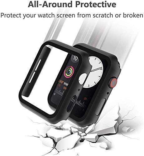 For Apple Watch iWatch SE 7 6 5 4 40/44/41/45mm Screen Protector Case Full Cover适用于 Apple Watch iWatch SE 7 6 5 4 40/44/41/45 毫米屏幕保护壳全盖