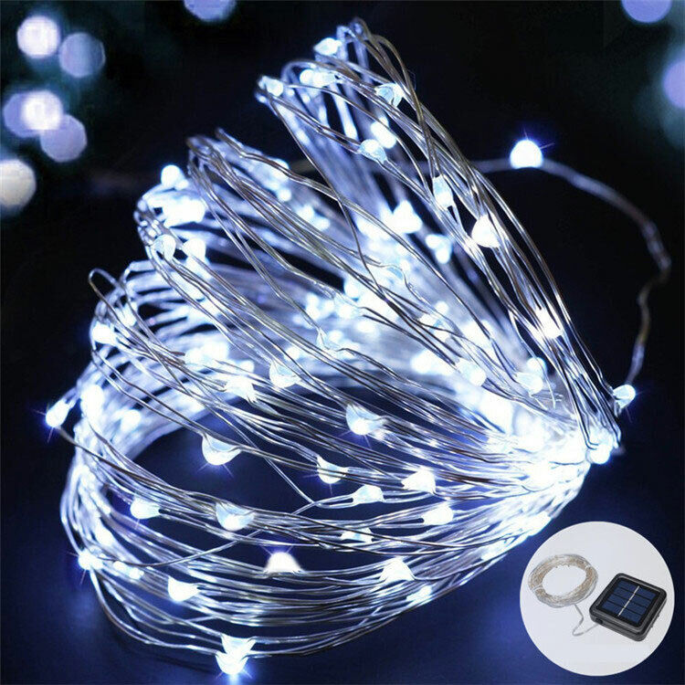 300 LED 30m/98ft Solar Powered String Lights Copper Wire Fairy Outdoor Garden