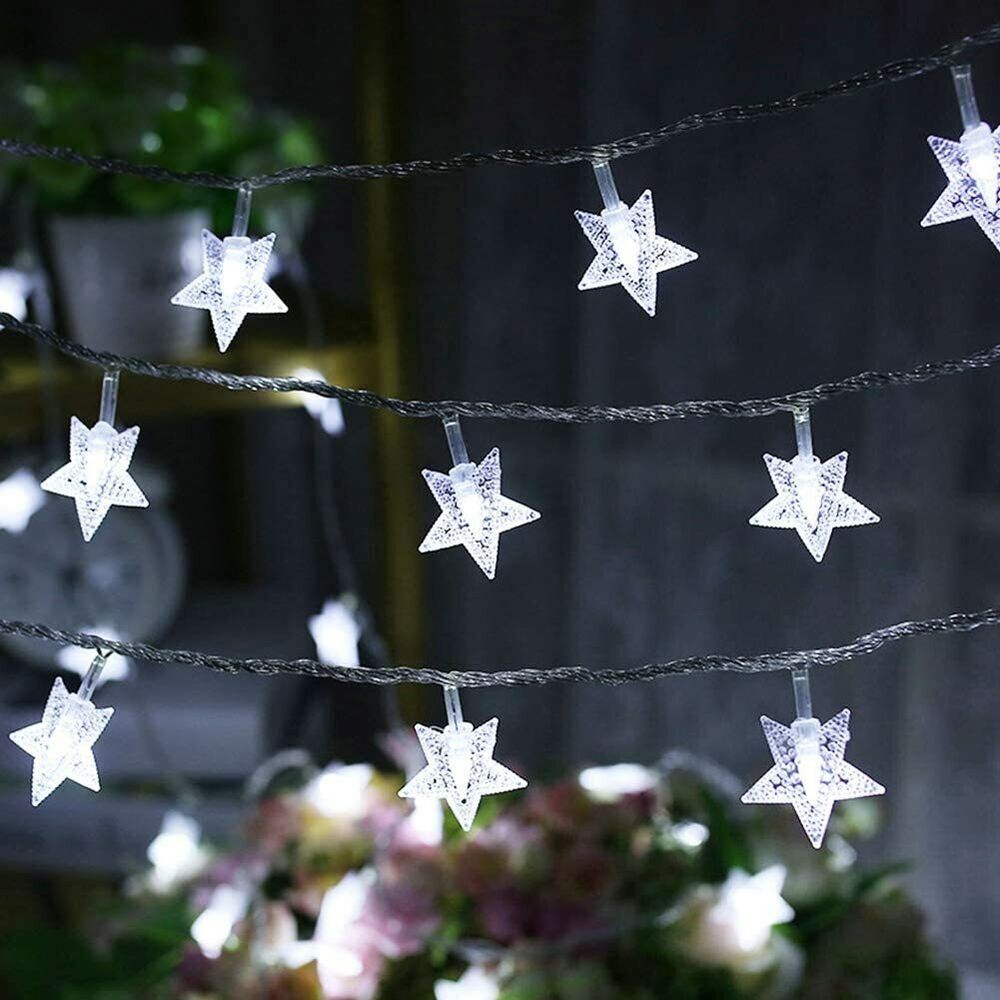 Snowflake Fairy Lights 40 LED Battery String Light for Outdoor Bedroom Christmas