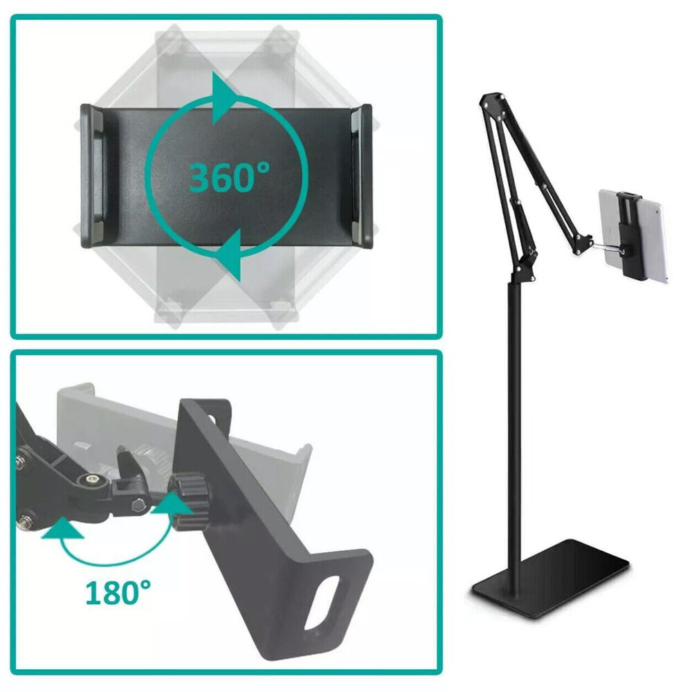 Hands Free Floor Stand Adjustable Bed Clip Holder For Tablet iPad iPhone Switch