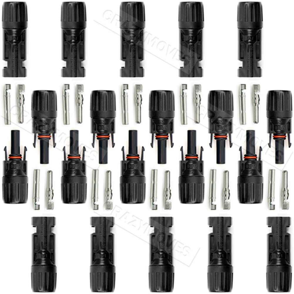 10PCS For MC4 Connectors For IP67 MC4 Solar Panel 30A Line Plug Socket M