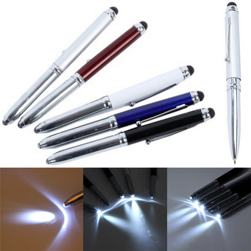 3 in 1 Touch Screen Stylus Ballpoint Pen With LED Flash Light For Iphongo