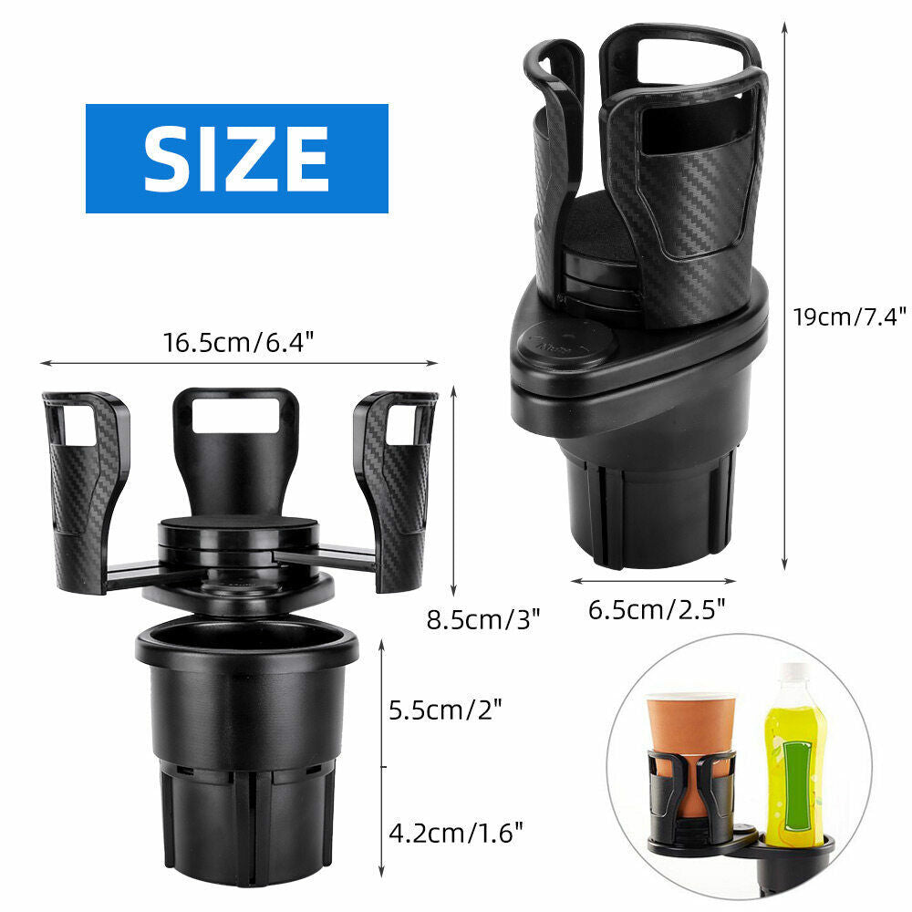 Multifunction Adjustable SUV Car Seat Cup Holder Drink Water Bottles Rack Storag