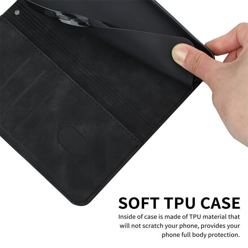 Matte Book Wallet Leather Flip Cover Case For iPhone 15 14 13 12 11 XR 7 8 Plus