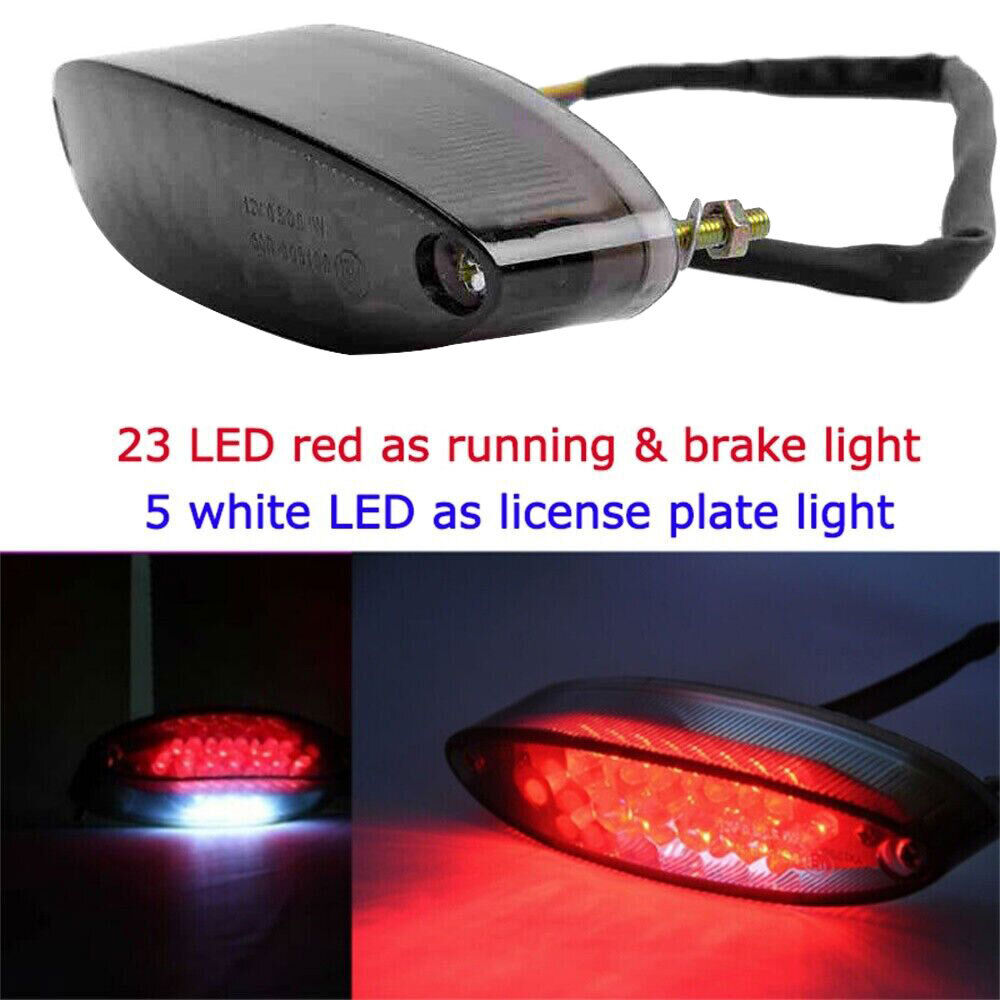 Universal LED Motorcycle License Plate Tail Brake Stop Tail Rear Light