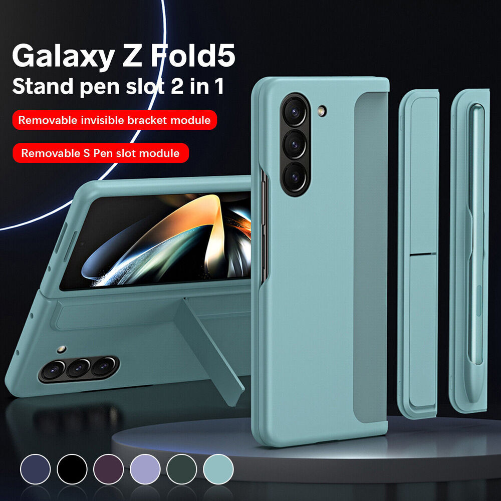 For Samsung Galaxy Z Fold 5 Fold 4 3 Rugged Bracket Stand Holder Case with S Pen