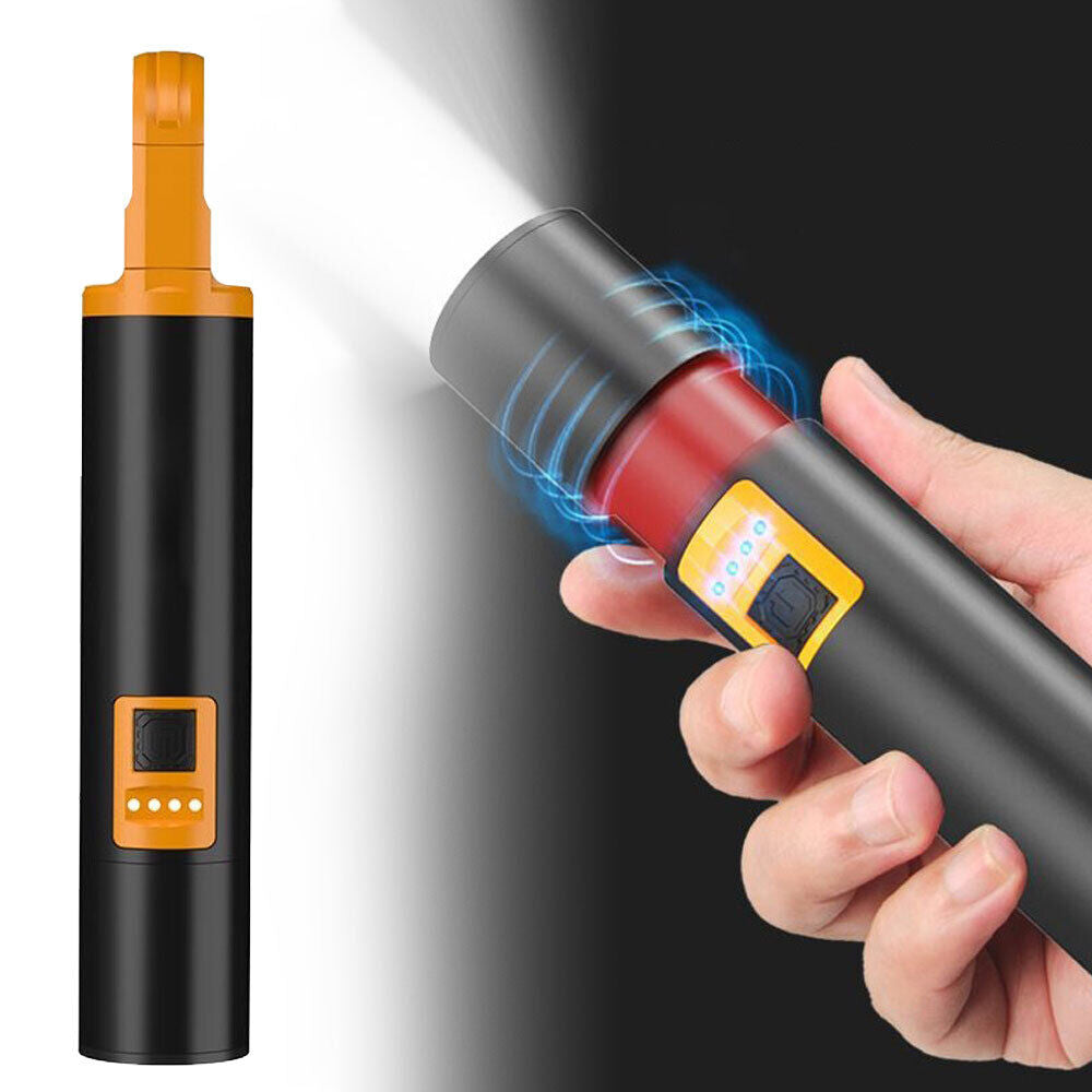 Portable Mini Keychain Flashlight Telescopic Zoom Torch Light for Outdoor Hiking