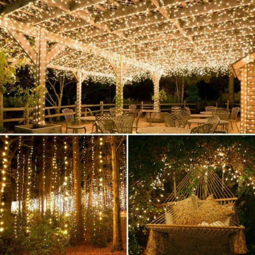 300 LED 30m/98ft Solar Powered String Lights Copper Wire Fairy Outdoor Garden