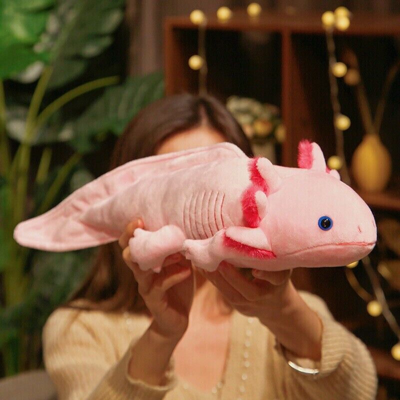 NEW 45cm Simulation Axolotl Animal Soft Stuffed Plush Doll Toy Pillow Kids Gift