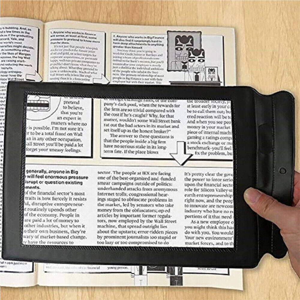 3PCS Full Page Magnifier A4 Sheet 3X Big Large Magnifying Reading Book Aid Lens