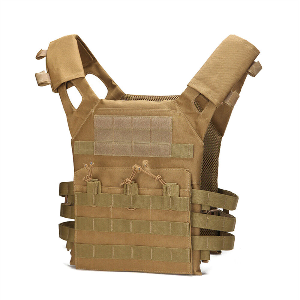 Military Tactical Vest Airsoft Combat Plate Carrier Paintball Hunting Adjustable