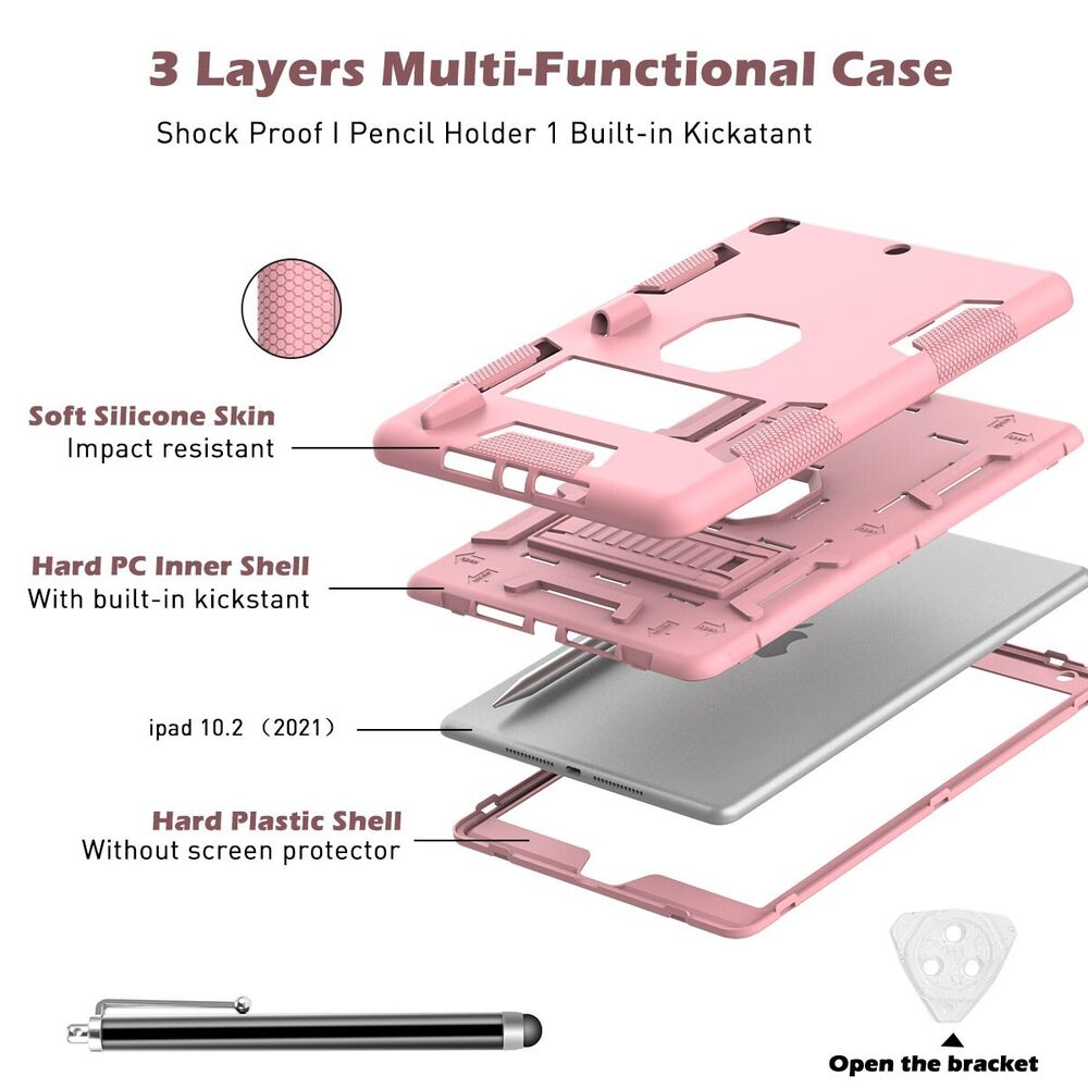 For Apple iPad 9th/8th/7th Generation Case Shockproof Heavy Duty Kickstand Cover