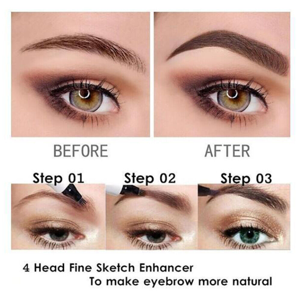 Microblading Tattoo Eyebrow Ink Pen Eye Brow Pencil Brow Enhancer Stencil NEW