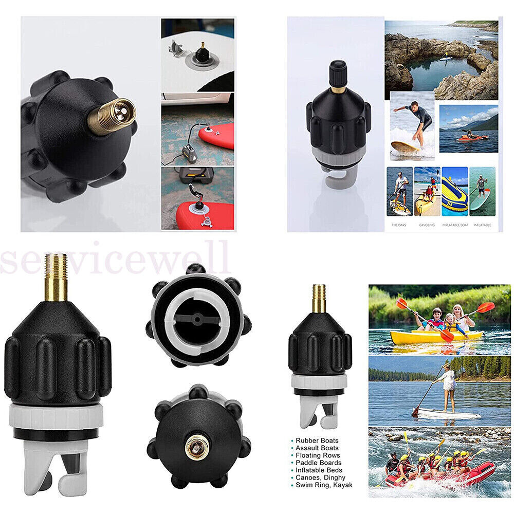 2pcx Air Valve Adapter Sup Pump Compressor Paddle Board Inflatable Boat Auto Car