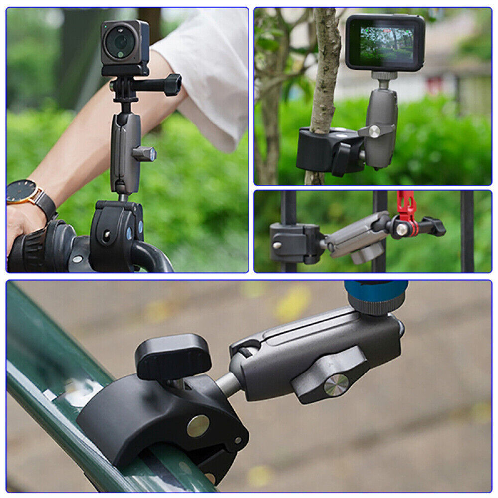 360° Camera Bike Mount Motorcycle Handlebar Clamp Holder for GoPro Insta360 DJI