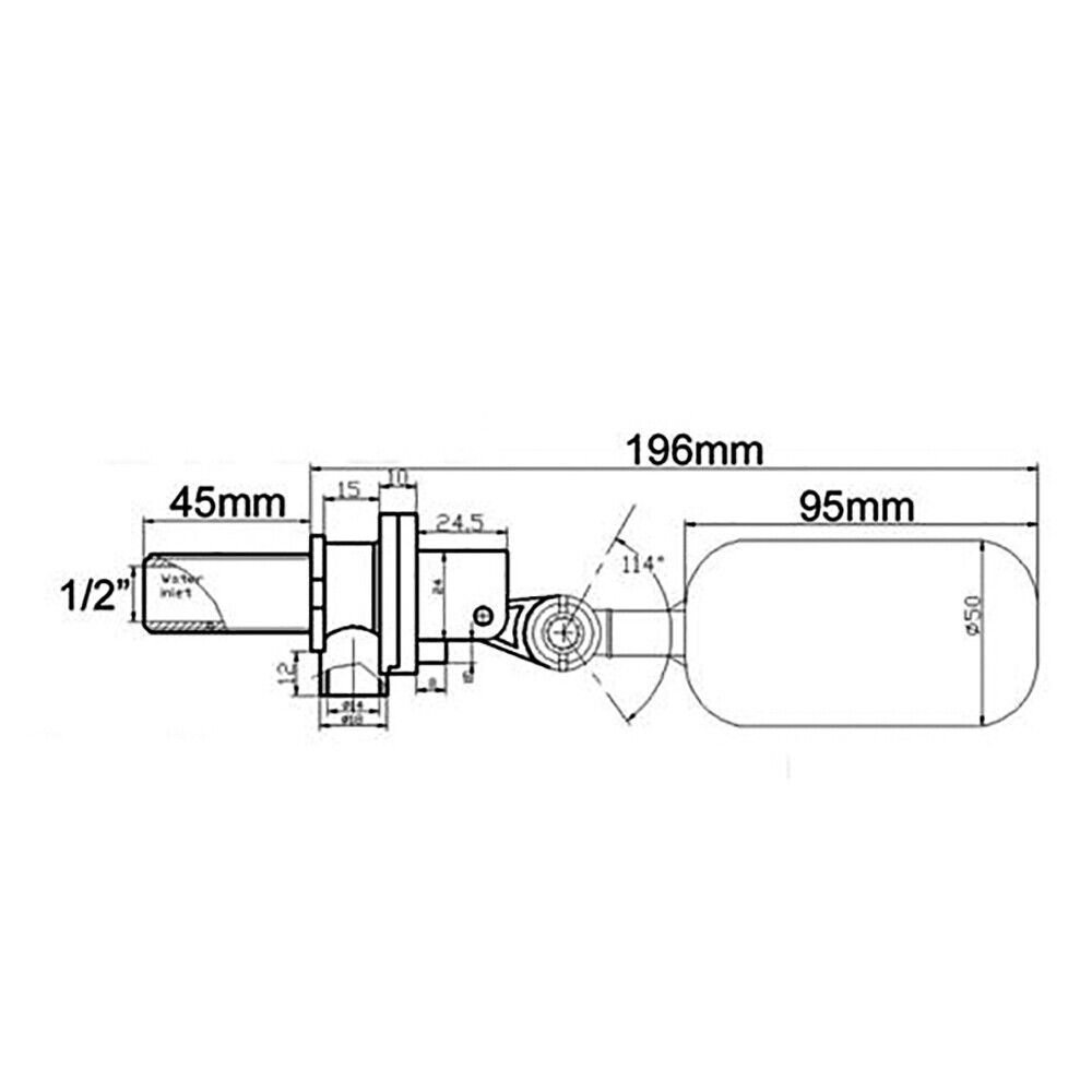 2PCS WATER TROUGH AUTOMATIC CATTLE DOG HORSE BOWL FLOAT VALVE PLASTIC