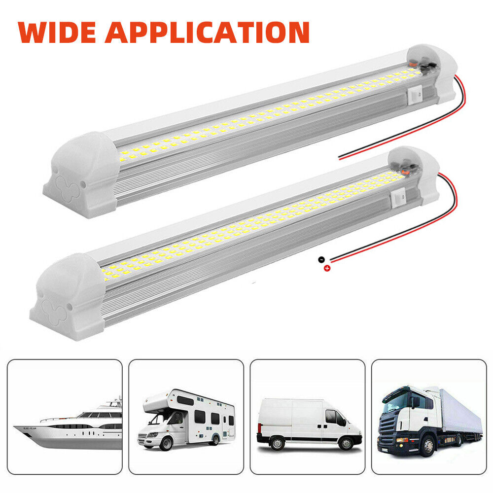 4x 108 LED Strip Lights Bar Car 12V Caravan Boat Fishing Camping Interior Lamp