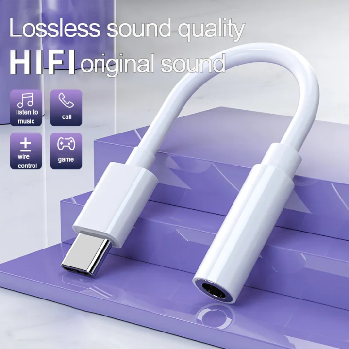 USB Type C to 3.5mm Headphone Audio Aux Stereo Cable Adapter For Samsung Huawei