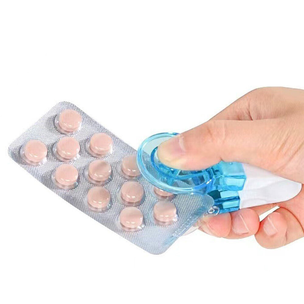 Portable Pill Taker Remover, Tablets Pills Blister Pack Opener Assistance Tools