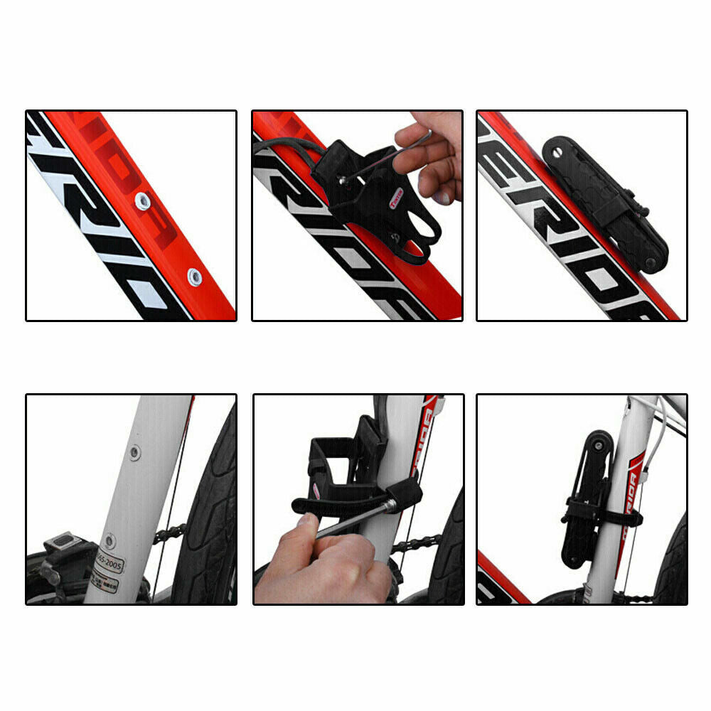 Folding Bicycle Cable Lock Steel MTB Road Bike Security Anti-Theft Kit Black