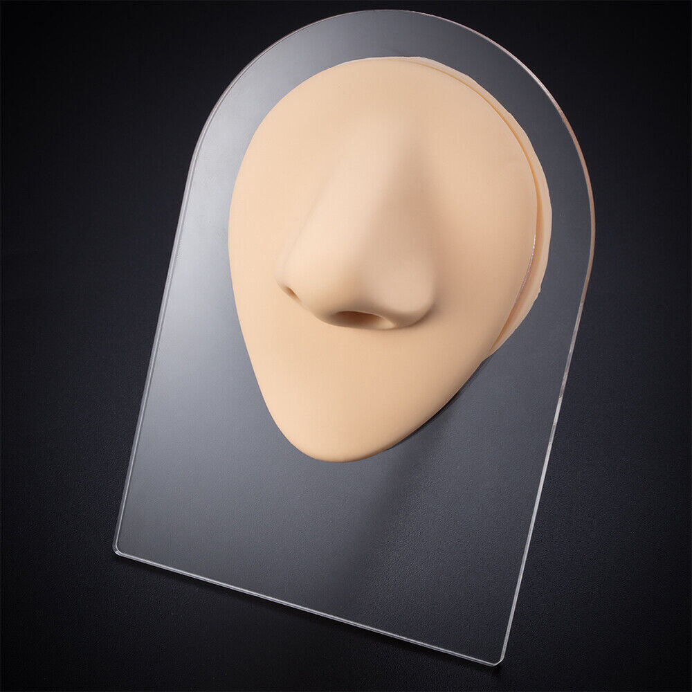 Silicone Ear Model with Acrylic Display Stand Body Part Practice Piercing Tool