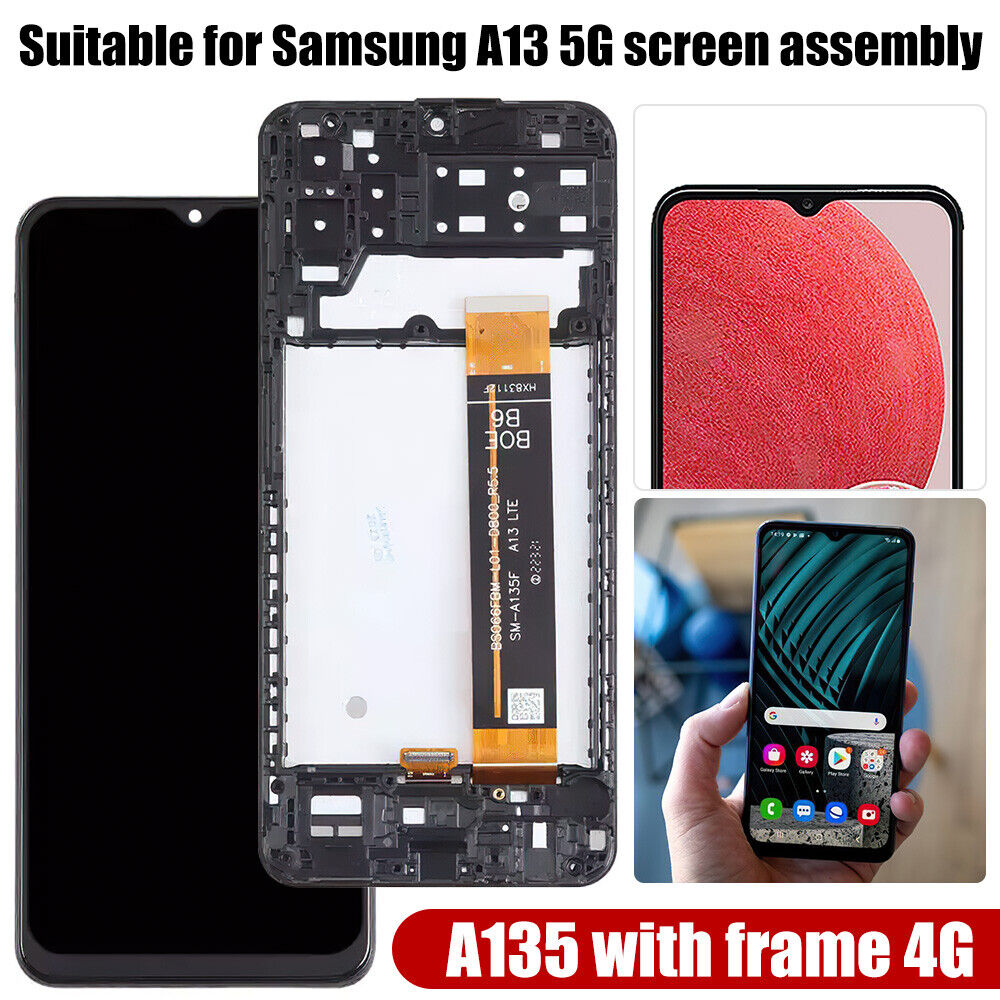 SAMSUNG GALAXY A13 4G SM-A135F LCD TOUCH SCREEN DIGITIZER FRAME REPLACEMENT