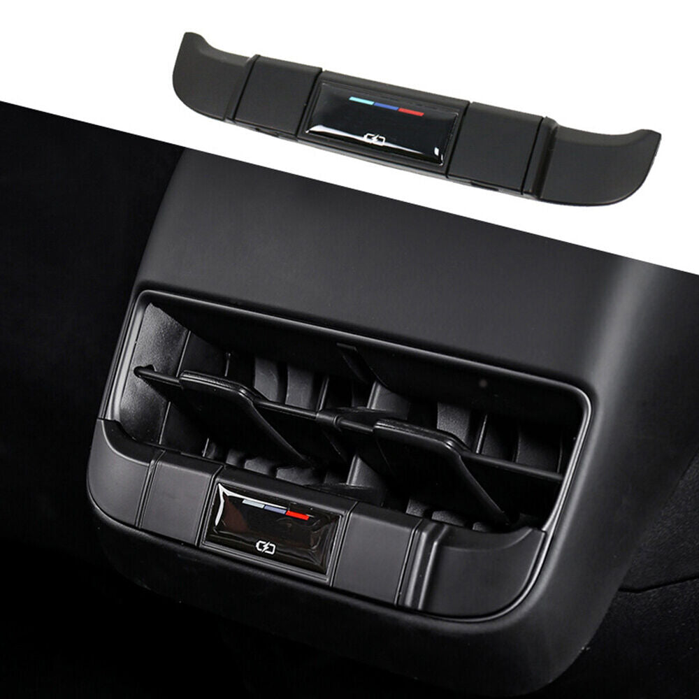 Rear Air Conditioner Outlet USB Charging Port Protective Cover for Tesla Mode