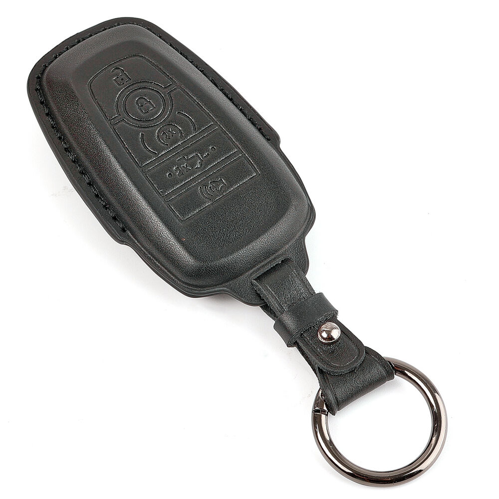 5Buttons Remote Key Fob Leather Case Cover Holder For Ford Explorer Edge 2022