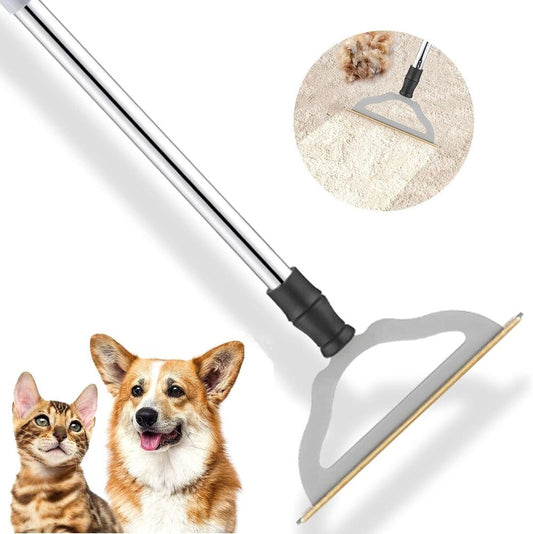 HIMODA Pet Hair Remover for Carpet Long Handle Rake for Dog &Cat Hair Removal-AU