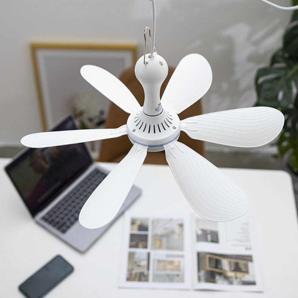 For Camping With Remote Usb Powered Ceiling Canopy Fan Hanging Fan 6 Leaves