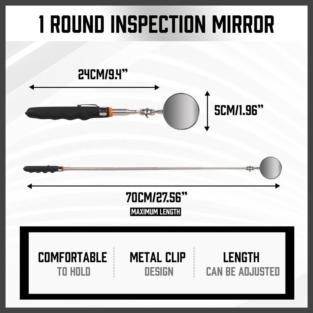 Telescopic Mirror Inspection Telescoping Rod Automotive Machanic Inspecting Tool