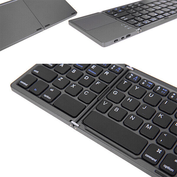 Mini Wireless Bluetooth Keyboard With Touchpad For iPad Samsung Tablet Foldable