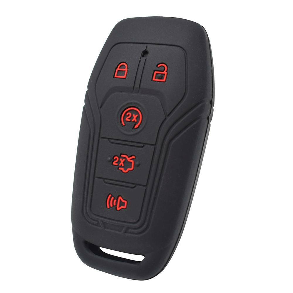 5 Button Silicone Car Key Cover Case For Ford F-150 Mustang Remote Fob Protector