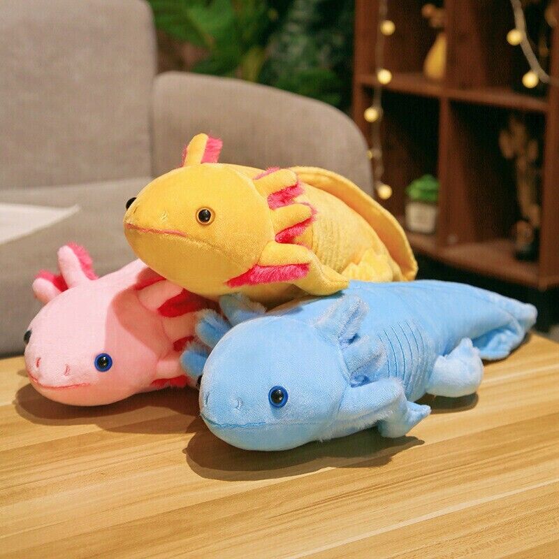 NEW 45cm Simulation Axolotl Animal Soft Stuffed Plush Doll Toy Pillow Kids Gift