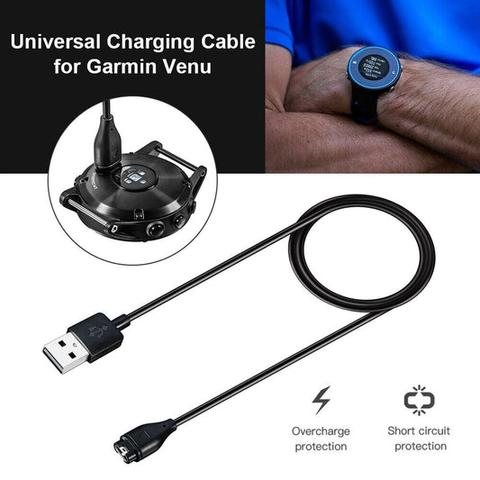 NEW 1m USB Data Charging Charger Cable for Garmin Fenix 5S Venu 2 Smart Watch