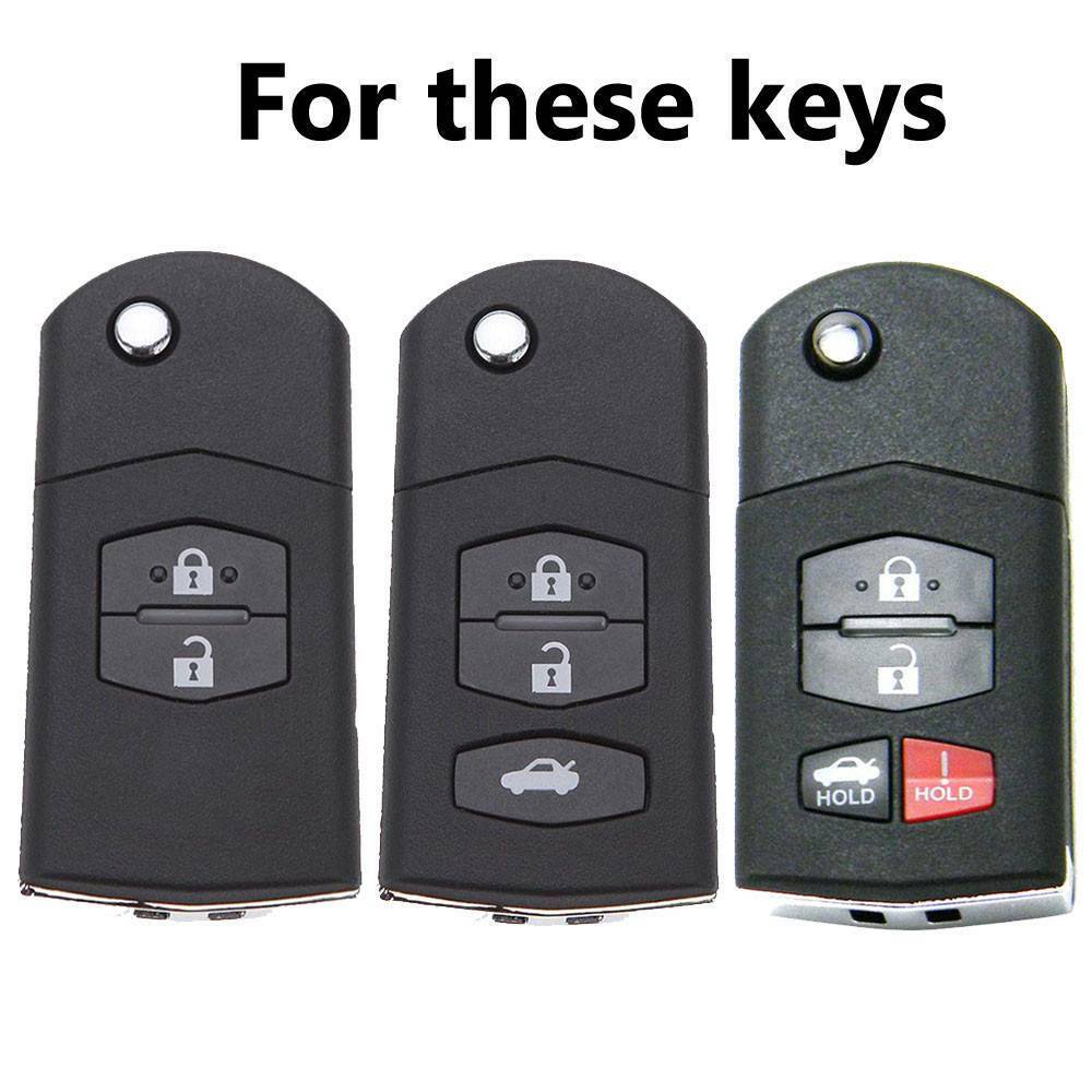 XUKEY Silicone Key Case Remote Fob Cover For Mazda Demio 2 3 5 6 M3 CX-5/CX7 CX9