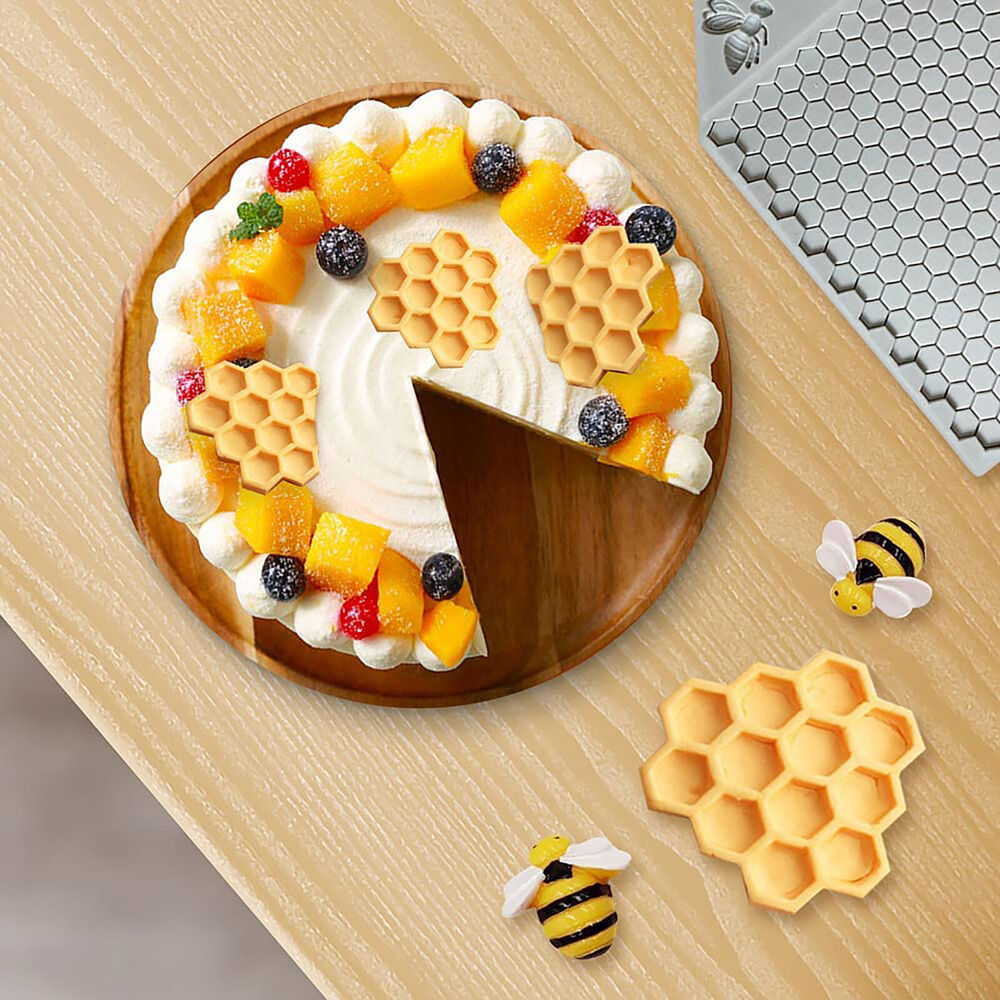 Bee Honeycomb Silicone Cake Fondant Sugarcraft Mold Chocolate Baking Moulds Tool