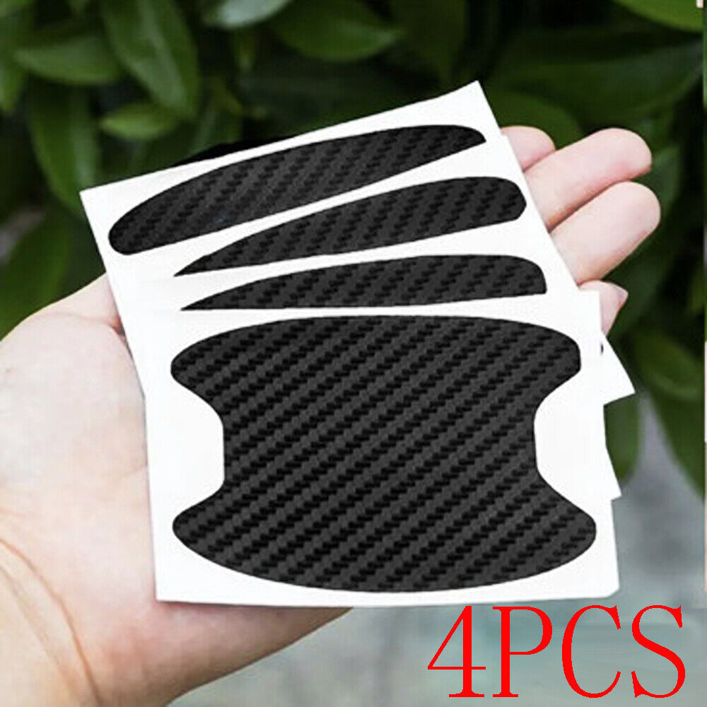 4 X Carbon Fiber Car Door Handle Protector Film Anti-Scratch Sticker Universal