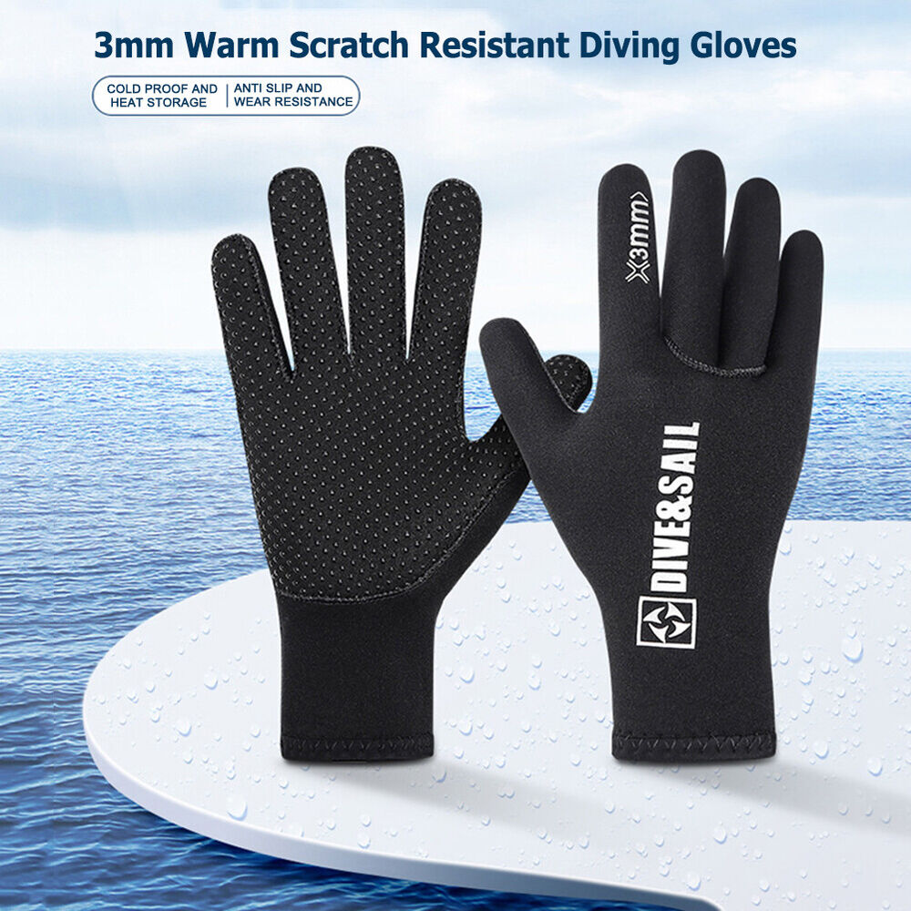 3mm Neoprene Gloves UV Protection Surfing Gloves for Diving Snorkeling Surfing